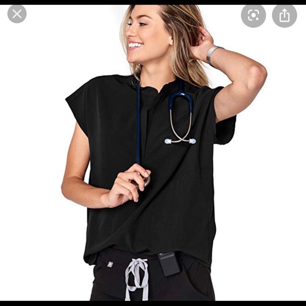 Black scrub top from fig